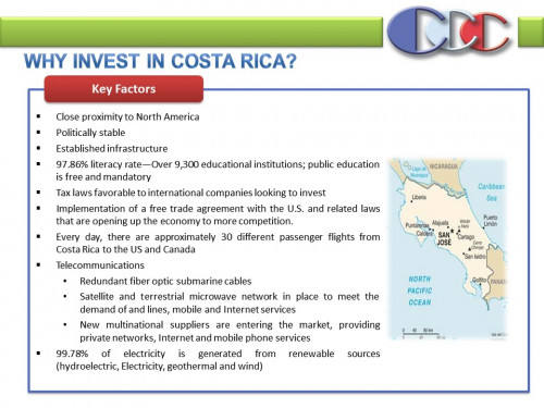 WHY INVEST IN COSTA RICA SLIDE. POWER POINT PRESENTATION COSTA RICA'S CALL CENTER